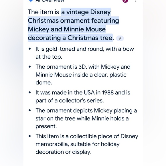 Vintage Disney Christmas ornament - Picture 8 of 8